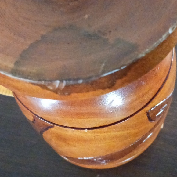 Mortar & Pestle/Wooden from Martinique Hand Carved 7x4.5 - Picture 13 of 16